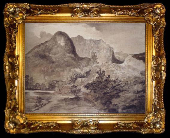 framed  John Constable The Castle Rock,Borrowdale, ta009-2